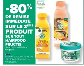 Carrefour Market Fructis -80% de remise immédiate sur le 2ème produit sur tout fructis offre