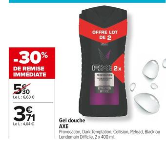 Carrefour Market Axe gel douche offre