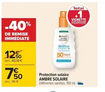 Carrefour Protection Solaire Ambre Solaire offre