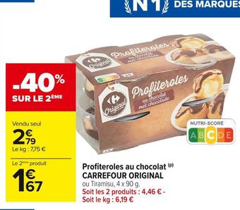 Carrefour Market Carrefour original profiteroles au chocolat offre