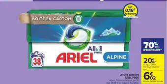 Carrefour Market Ariel lessive capsules offre