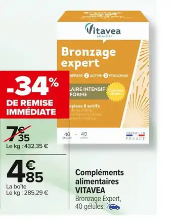 Carrefour Market Vitavea compléments alimentaires offre
