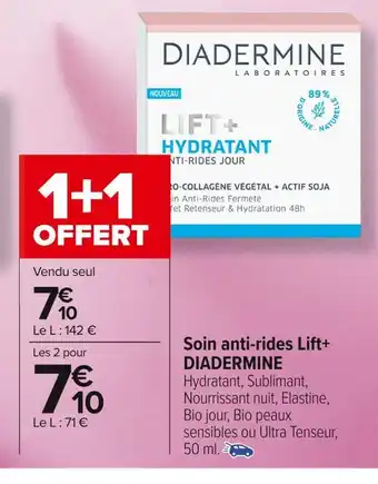 Carrefour Market Diadermine soin anti-rides lift+ offre