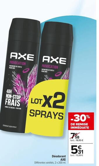 Carrefour Market Axe déodorant offre