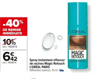 Carrefour Market L’oréal paris spray instantané effaceur de racines magic retouch offre