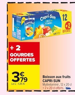 Carrefour Market Capri-sun boisson aux fruits offre