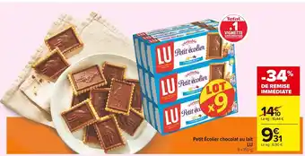 Carrefour Market Lu petit écolier chocolat au lait offre