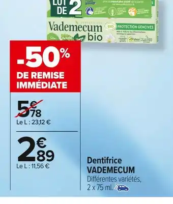 Carrefour Market Vademecum dentifrice offre