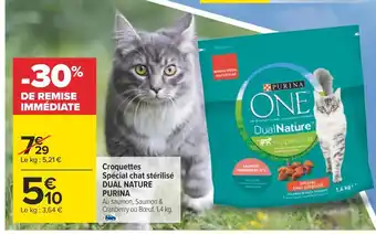 Carrefour Purina croquettes spécial chat stérilisé dual nature offre