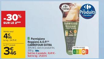 Carrefour Carrefour extra parmigiano reggiano a.o.p. offre