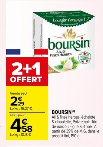 Carrefour Market Boursin offre