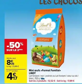 Carrefour Market Mini oeufs lindt offre