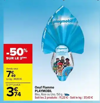 Carrefour Market Oeuf flamme playmobil offre