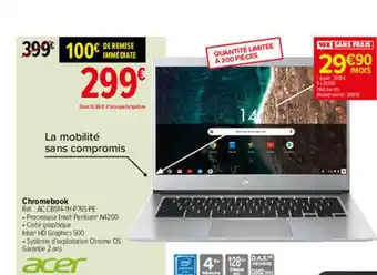 Carrefour Chromebook Acer offre