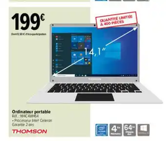 Carrefour Ordinateur Portable Thomson offre