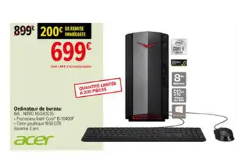 Carrefour Ordinateur De Bureau Acer offre
