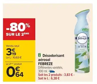 Désodorisant Aérosol Febreze