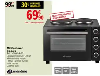 Carrefour Mini Four Avec Plaques Mandine offre