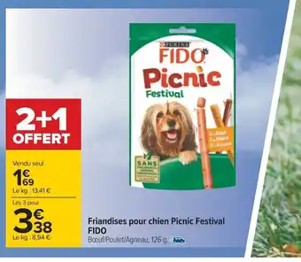 Carrefour Friandises Pour Chien Picnic Festival FIDO offre