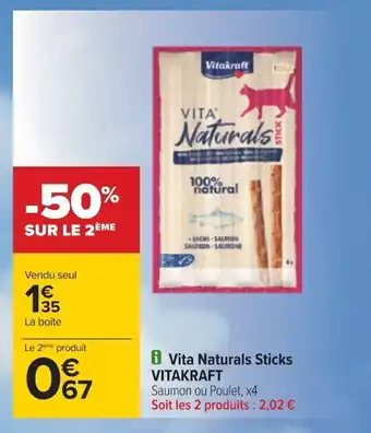 Carrefour Vita Naturals Sticks Vitakraft offre