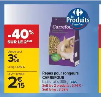 Carrefour Repas Pour Rongeurs Carrefour offre