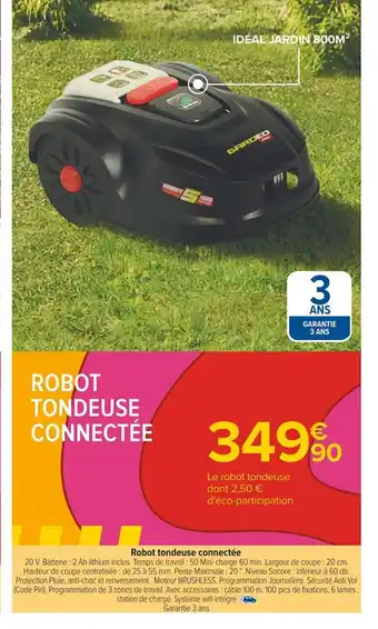 Carrefour Robot Tondeuse Connectée offre
