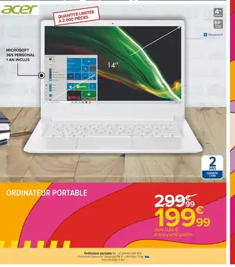 Carrefour Ordinateyr Portable offre