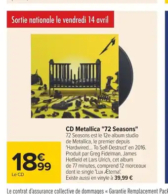 CD Metallica "72 Seasons"