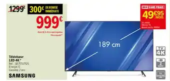 Carrefour Téléviseur Led 4k Samsung offre