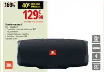 Carrefour Enceinte Sans Fil Jbl offre