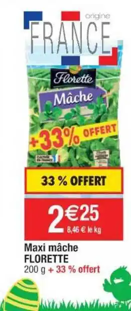 Cora x Carrefour Maxi Mâche Florette offre