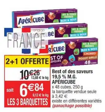Cora x Carrefour Best Of Des Saveurs 19,5% M.g. Apéricube offre