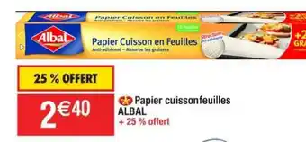 Cora x Carrefour Papier Cuisson Feuilles Albal offre