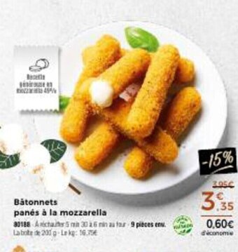Thiriet Batonnets Panés A La Mozzarella offre