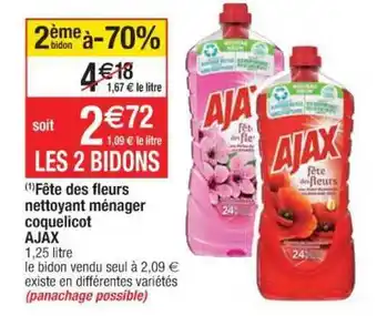 Cora x Carrefour Fête Des Fleurs Nettoyant Ménager Coquielicot offre