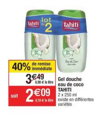 Cora x Carrefour Gel Douche Eau De Coco Tahiti offre