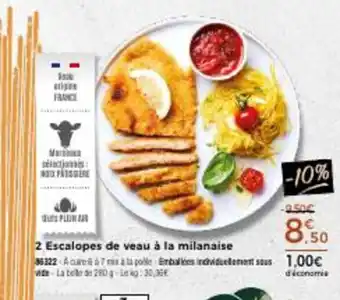 Thiriet 2 escalopes de veau a la milanaise offre