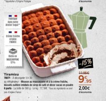Thiriet Tiramisu offre