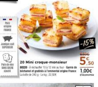 20 Mini Croque-Monsieur