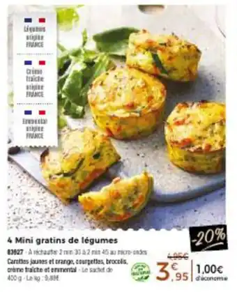 Thiriet 4 Mini Gratins De Légumes offre
