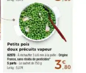 Thiriet Petits Pois Doux Précuits Vapeur offre