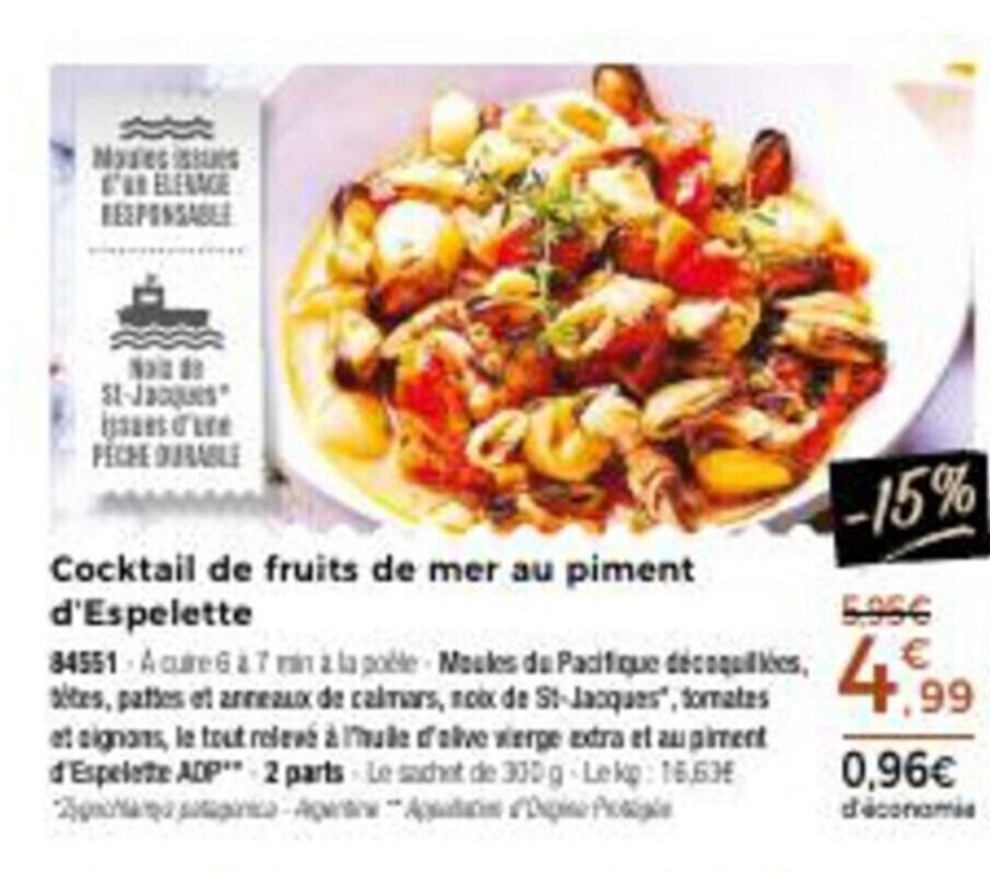 Promo Cocktail De Fruits De Mer Au Piment D'Espelette chez Thiriet