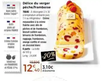 Thiriet Délice Du Verger Péche/Framboise offre