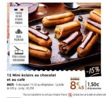 Thiriet 12 Mini éclairs Au Chocolat Et Au Café offre