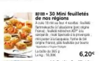 Thiriet 30 Feuilltés De Nos Régions offre