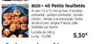 Thiriet 40 Petits Feuilletés offre