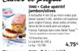 Thiriet Cake Apéritif Jambon/Olives offre