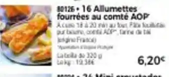Thiriet 16 Allumettes Fourrées Au Comté Aop offre