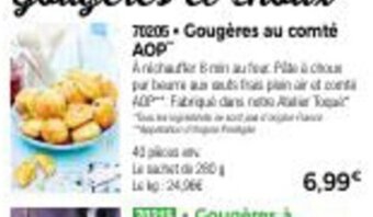 Thiriet Gougéres Au Comté AOP offre