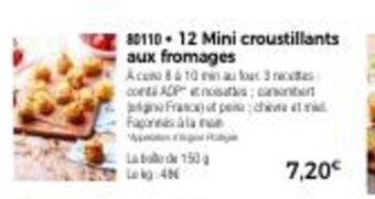 Thiriet 12 Mini Croustillants Aux Fromages offre